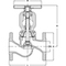 Bellow sealed valve Type: 430 Cast iron Flange PN16